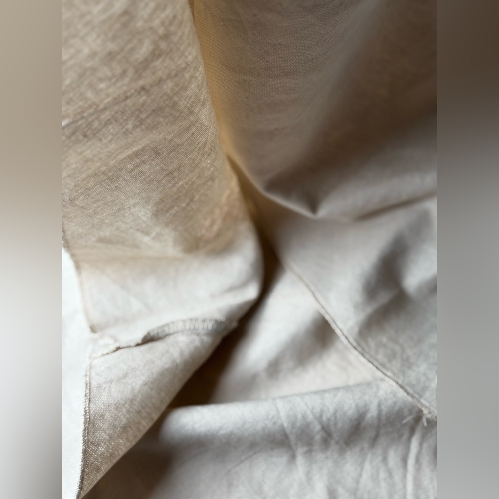 Linen NWOT Neutral Tan Khaki ALine Lightweight Pleated Contemporary Maxi Skirt - Picture 7 of 8